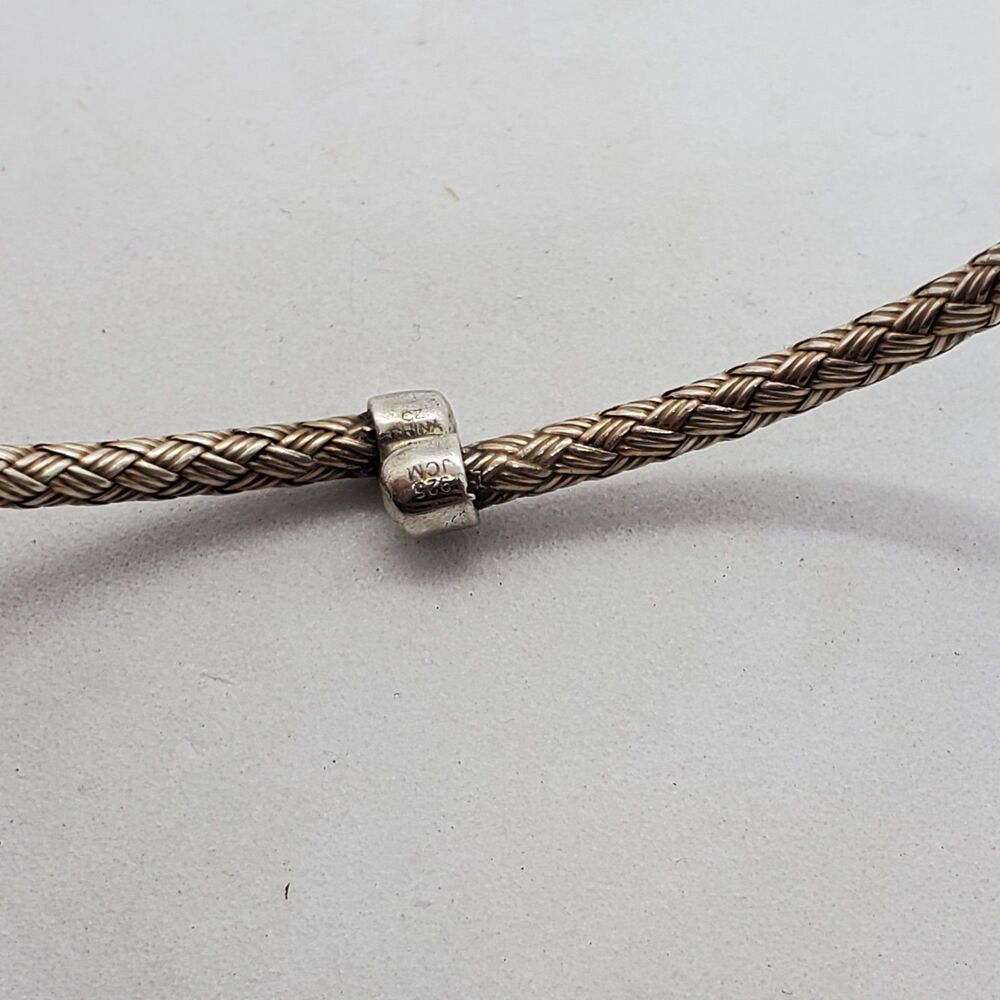 Sterling Silver Braided Bracelet 925 JCM - Picture 2 of 4